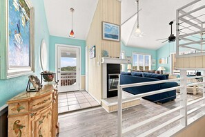 TV, fireplace, DVD player, video library - Oceanfront Community Pool, New Owners, Newly Renovated, and dog friendly (Avon)