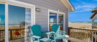 Stunning dog-friendly coastal escape with decks, beach access, & amazing views