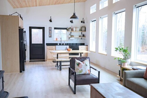 Forest Cabin with Wall of Windows