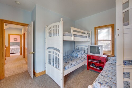 Dog-friendly home with private saltwater pool, hot tub, game room, & fireplace