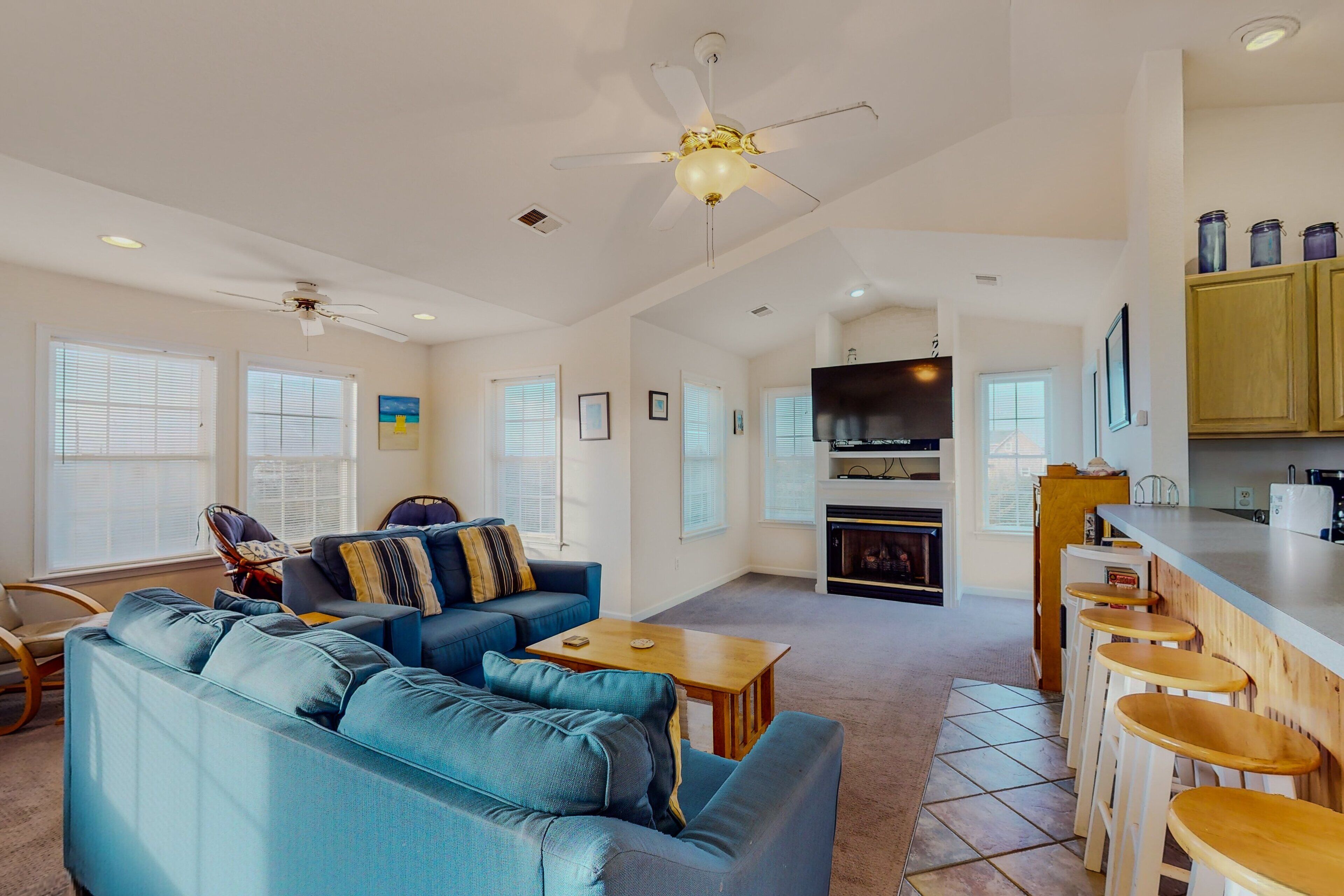 TV, DVD player, table football, books