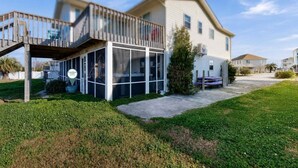 Exterior - Dog-friendly Sound Front Duplex with Screened-in patio, hot tub and dock (Surf City)