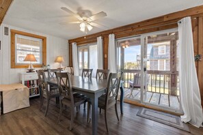 Dining - Dog-friendly home steps from beach with yard, multiple decks, and arcade game (Waves)