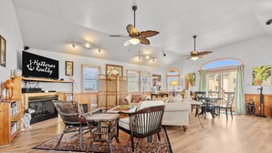 Living area - Casablanca: Avon beach escape with themed suites, pool, hot tub & ocean views. (Avon)