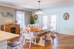 Dining - Spacious Beach Retreat | Saltwater Pool, Balconies & Game Room (Carolina Beach)