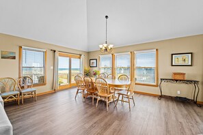 Dining - Ocean-view home with pool, hot tub, grill, decks & pool table (Waves)