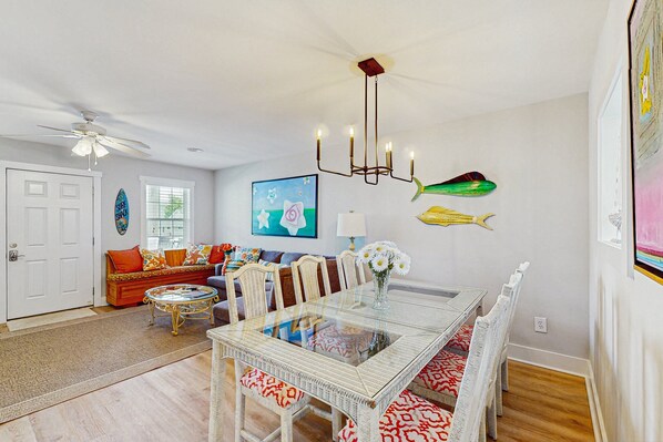 Interior - Coastal duplex with multiple decks & backyard - walk to beach (Carolina Beach)