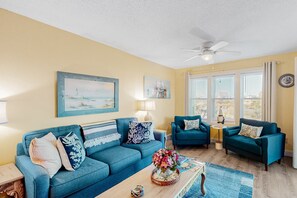 TV, DVD player, books