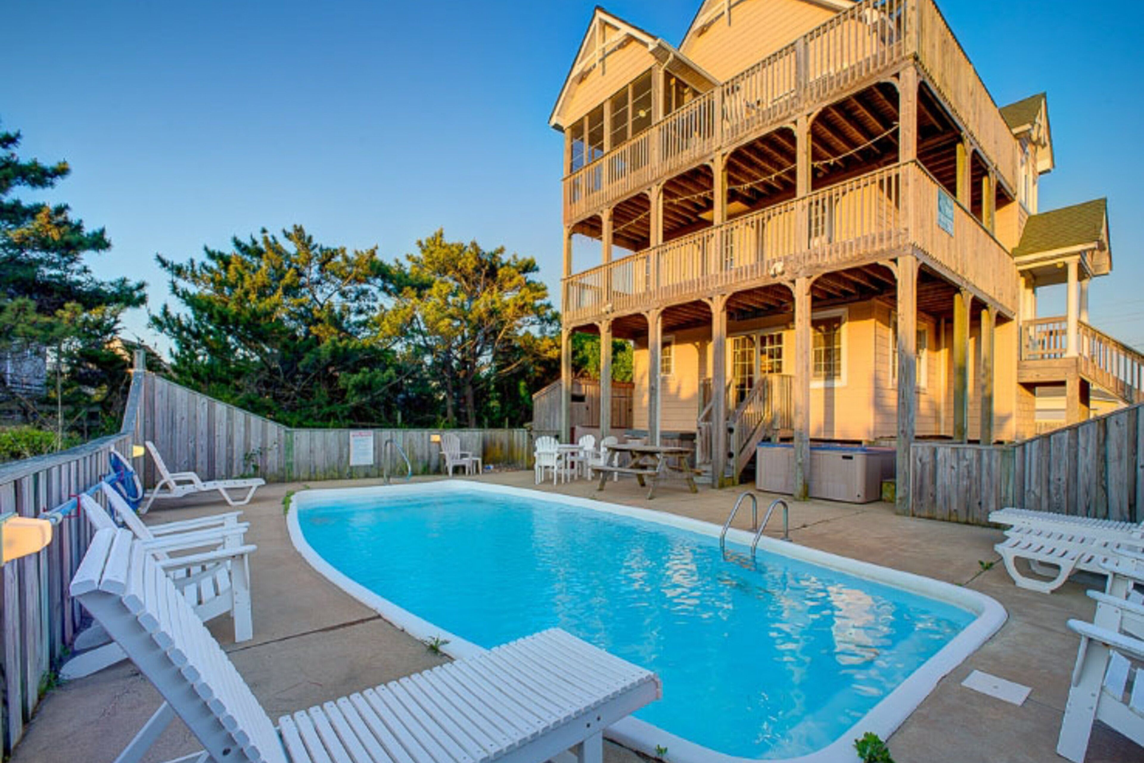 A heated pool