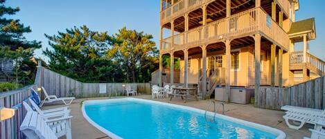 A heated pool