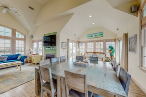 Interior - Dog-friendly waterfront house with private pool, hot tub, ocean views & AC (Rodanthe)