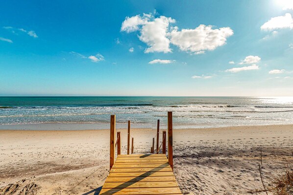 Na praia
