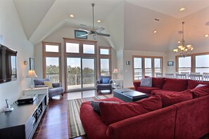 TV, DVD player, stereo