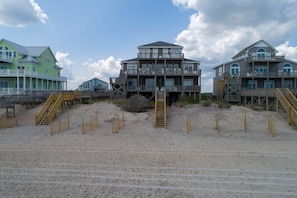 Exterior - Beachfront, multi-level home with pool, beach access & private hot tub (North Topsail Beach)