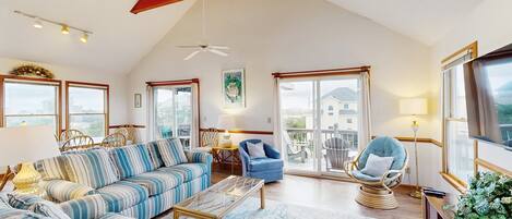 Smart TV, DVD player, books