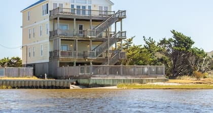 Stunning sound-front home with private hot tub, outdoor pool, & beach access