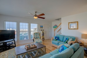 Smart TV - Luxe ocean-view beach estate - amazing views, private pool, hot tub & elevator (North Topsail Beach)