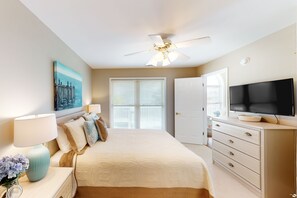 4 bedrooms, iron/ironing board, travel cot, WiFi