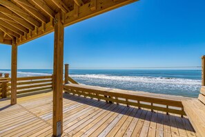 Property grounds - Oceanfront estate with pool, hot tub, elevator, pool table & cook's kitchen (North Topsail Beach)