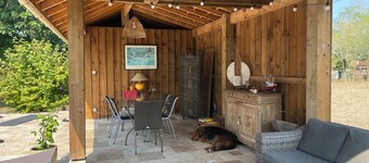 Le Yeme.10p charming house in the heart of the Landes .heated swimming pool.