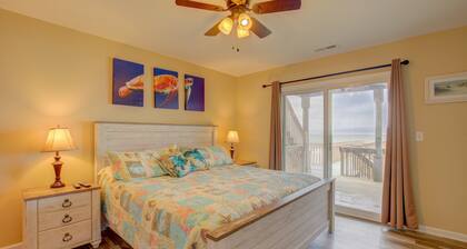 Beachfront home with outdoor shower, 2 decks, central AC, & W/D - dogs ok