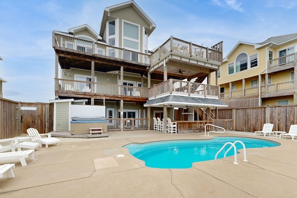 A heated pool