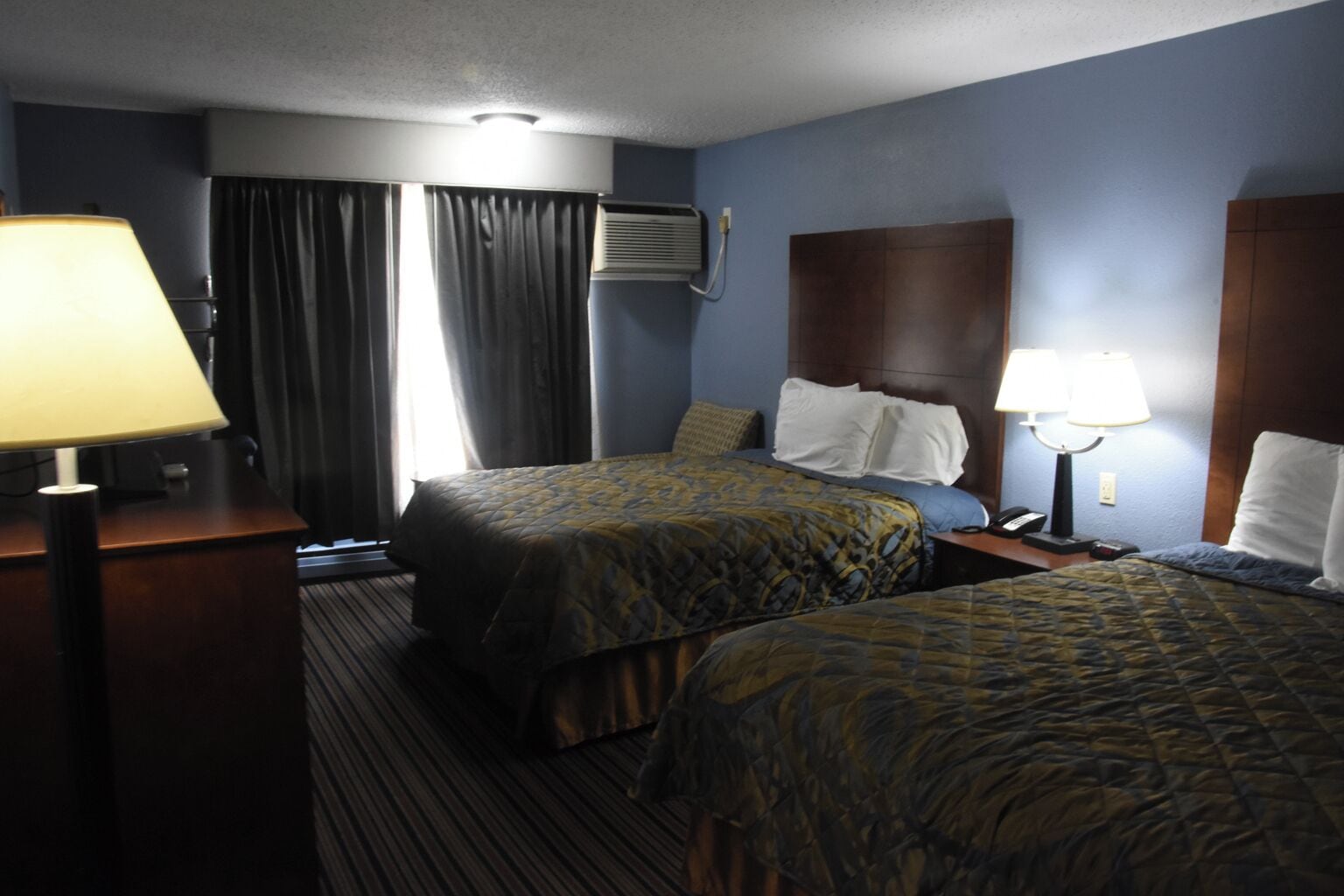 Double Room, 2 Queen Beds | Desk, laptop workspace, blackout curtains, iron/ironing board