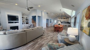 TV, fireplace, DVD player