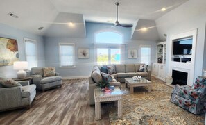 TV, fireplace, DVD player