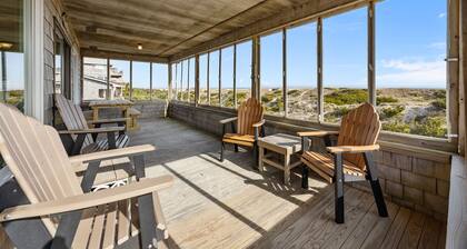 Hatteras Solrise 386: Oceanfront, private hot tub, pool access