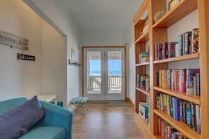 TV, DVD player, table tennis, books