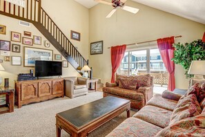 TV, DVD player, books