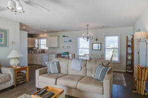 TV, DVD player, video library