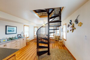 Interior - Home with private pool, hot tub, W/D, & central AC (Waves)
