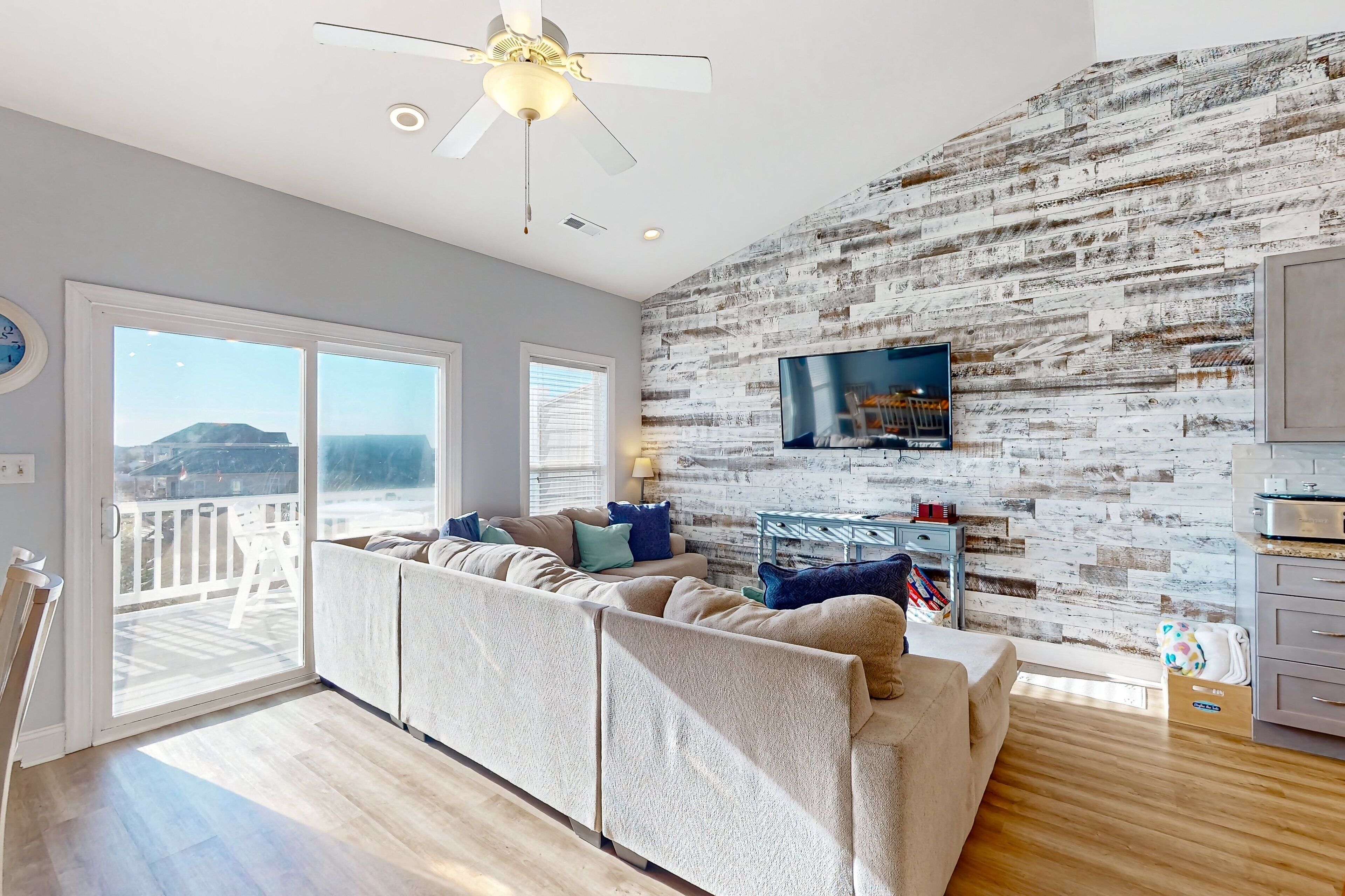 TV, DVD player, books