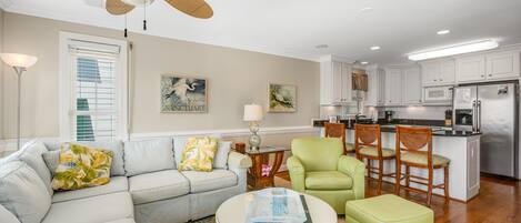 TV, foosball, table tennis, books