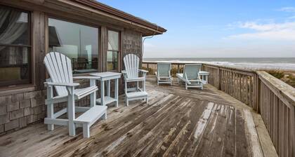 Dune it Right 529: Oceanfront w/private boardwalk, pool, hot tub