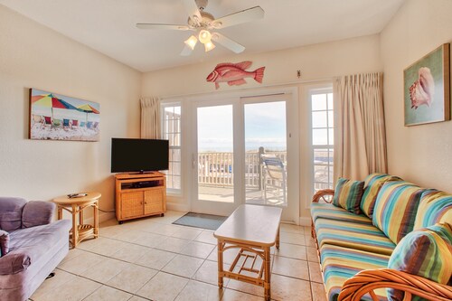 Oceanfront, dog-friendly condo with pool, hot tub, large deck, fast WiFi, & view