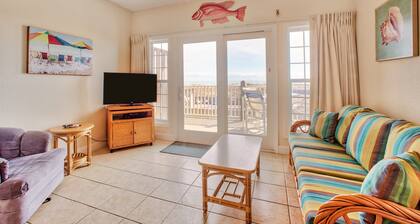 Oceanfront, dog-friendly condo with pool, hot tub, large deck, fast WiFi, & view