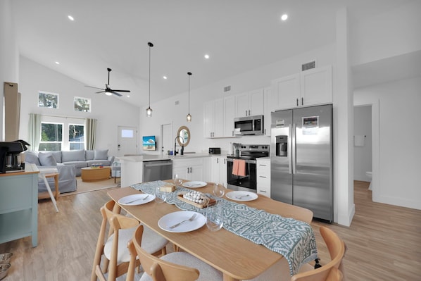 Microwave, oven, stovetop, dishwasher