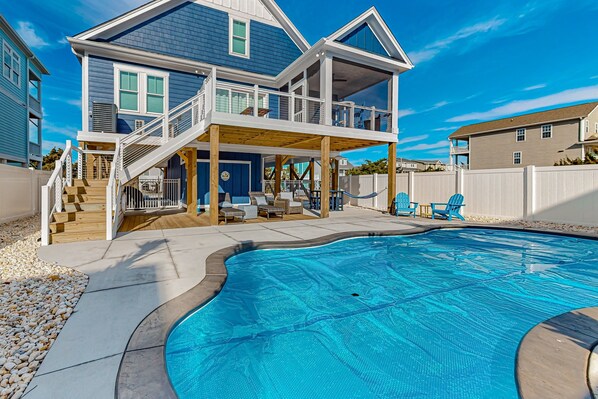 A heated pool
