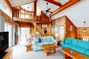 Smart TV, DVD player, books