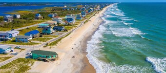 Dog-friendly beachfront home with beach access, ocean views