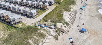 Oceanfront escape for two with fast WiFi, central AC, & easy beach access