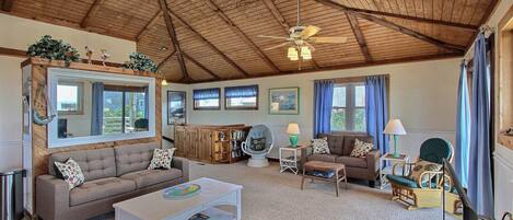 TV, DVD player, books