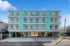 Exterior - Oceanfront condo with furnished balcony, washer/dryer, & central AC (Carolina Beach)