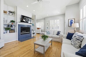 TV, DVD player, books