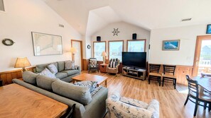 TV, DVD player, table football