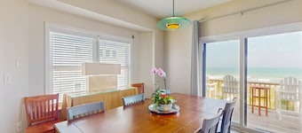 Oceanfront home with beach access, pool, game room, washer/dryer & central AC