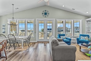 Smart TV, fireplace, table football - Bella Vista | Elegant Ocean-View Estate | Private Pool & Slide, Elevator (Ocean Isle Beach)